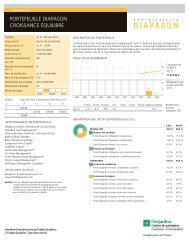 PORTEFEUILLE DIAPASON CROISSANCE ÉQUILIBRÉ