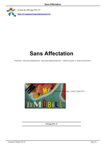 Sans Affectation