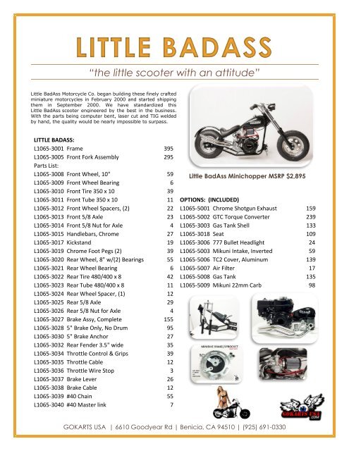 LITTLE BADASS Minibike
