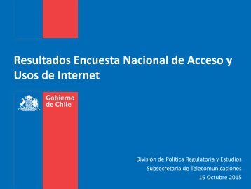 Resultados Encuesta Nacional de Acceso y Usos de Internet