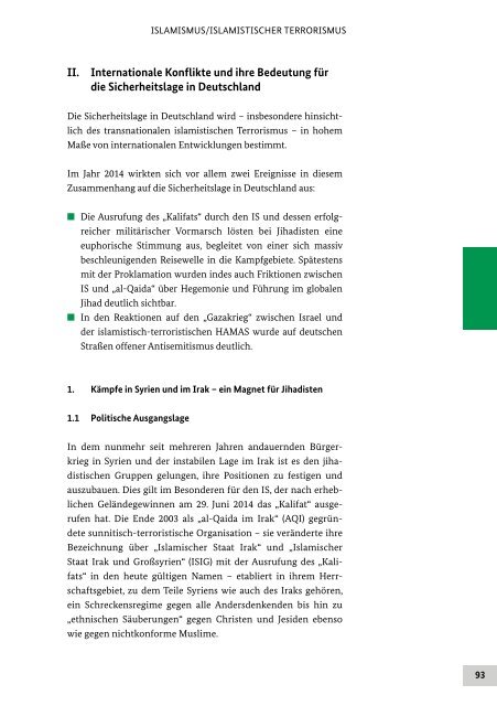 Verfassungsschutzbericht 2014