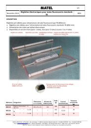 Réglettes Electroniques pour tubes fluorescents standards T8