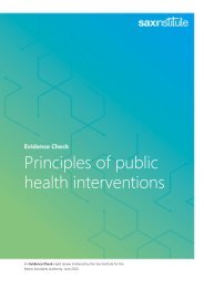 Principles of public health interventions