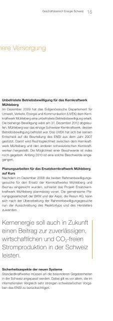 BKW-Gruppe Jahresbericht 2009