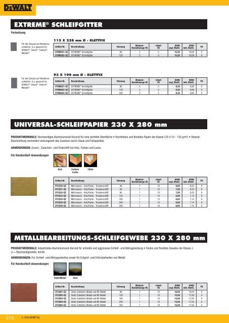 Dewalt Gesamtkatalog