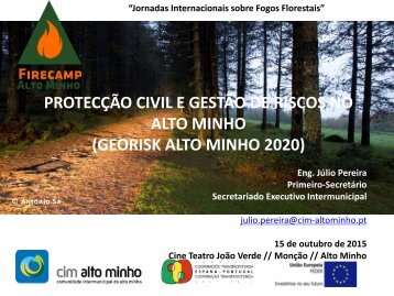 PROTECÇÃO CIVIL E GESTÃO DE RISCOS NO ALTO MINHO (GEORISK ALTO MINHO 2020)