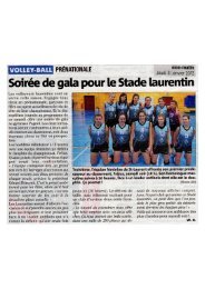 Revue de presse du VBSL - Nice Matin 2012-2013