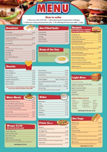 Monkey Madness Menu