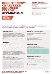 DIRECT ENTRY CHARTERED ENGINEER FELLOW APPLICATION