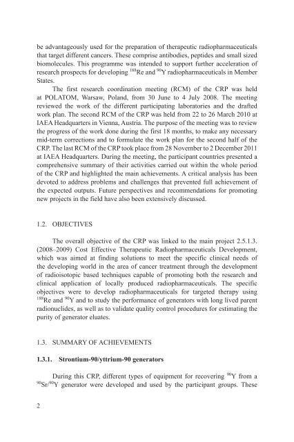 Yttrium-90 and Rhenium-188 Radiopharmaceuticals for Radionuclide Therapy