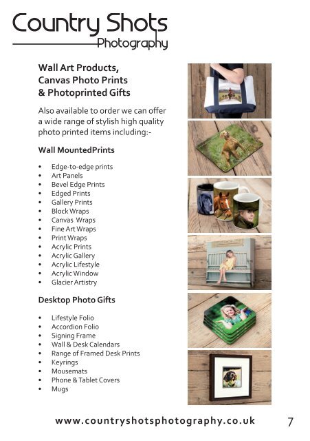 Countryshots Photography Price List Autumn 2015