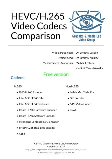 Hevc h 265 codec