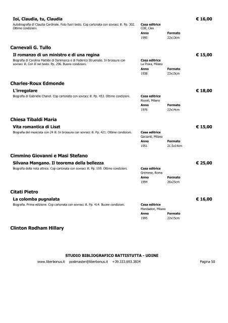 CATALOGO LIBRI