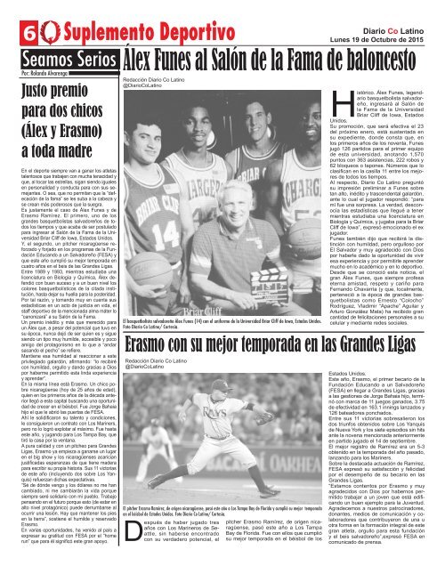 Suplemento Deportivo 19 de Octubre de 2015