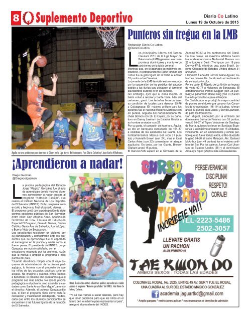 Suplemento Deportivo 19 de Octubre de 2015