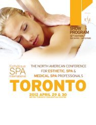 SHOW PROGRAM - Esthetique SPA International