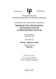 MIERNICTWO WIELKOŚCI ELEKTRYCZNYCH I NIEELEKTRYCZNYCH