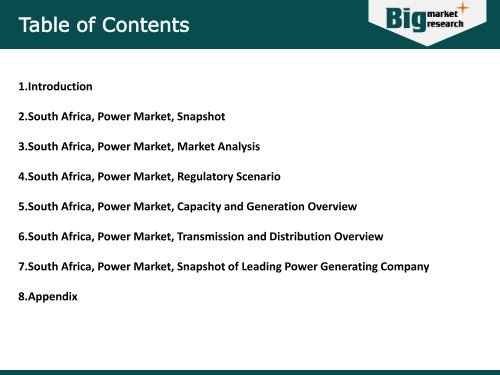 South Africa Power Market Outlook to 2025 - Market Trends, Regulations, and Competitive Landscape