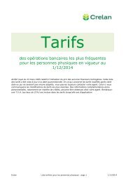 Tarifs