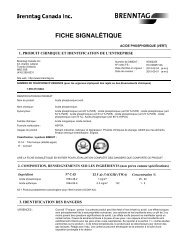 FICHE SIGNALÉTIQUE