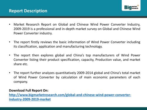 Wind Power Converter Industry, Global and Chinese Market Size and Growth Rate 2009-2019