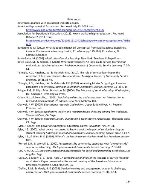 A COMPENDIUM OF SCALES for use in the SCHOLARSHIP OF TEACHING AND LEARNING