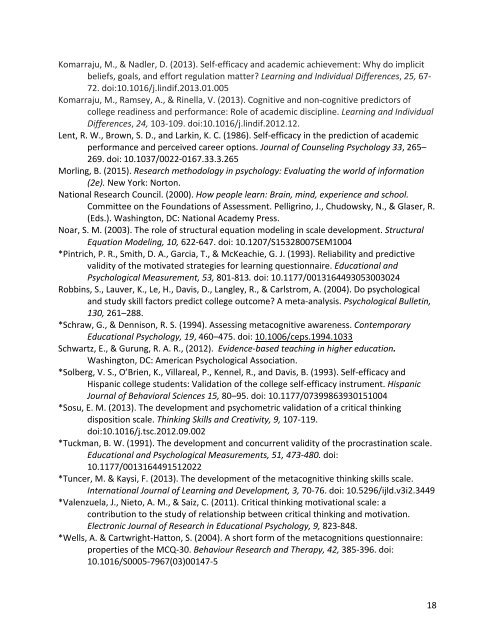 A COMPENDIUM OF SCALES for use in the SCHOLARSHIP OF TEACHING AND LEARNING