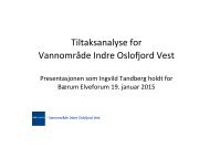 Tiltaksanalyse for Vannområde Indre Oslofjord Vest