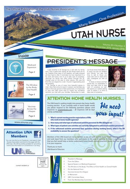 Utah Nurse - November 2015