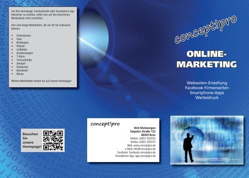 Flyer concept!pro OnlineMarketing