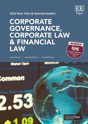 CORPORATE GOVERNANCE CORPORATE LAW & FINANCIAL LAW