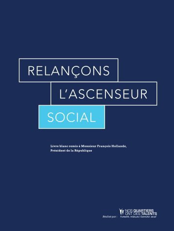 Relançons l’ascenseuR social