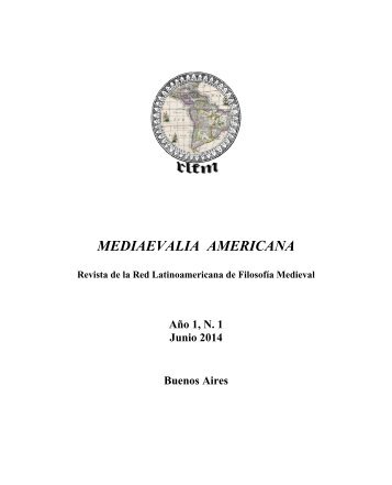 Mediaevalia Americana - Año 1 Nº1 (Junio 2014)