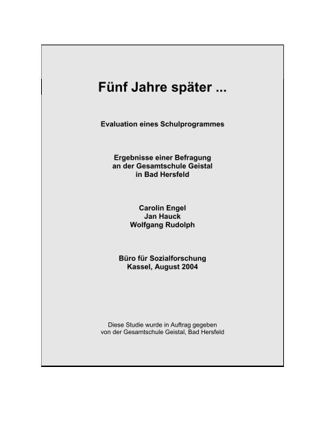 Fünf Jahre später ... - Gesamtschule Geistal