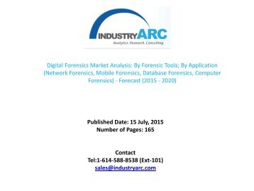 Digital Forensics Market segment by application, End-user To 2020