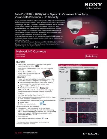 Network HD Cameras - Sony