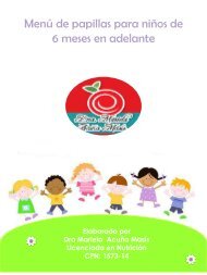 Menú de Papillas(niños estimulación temprana)