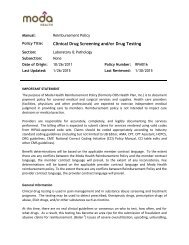 Clinical Drug Screening and/or Drug Testing