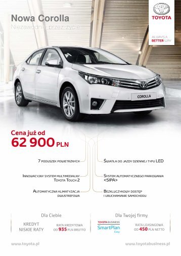 Cennik Corolli 2014 (pdf) - Toyota