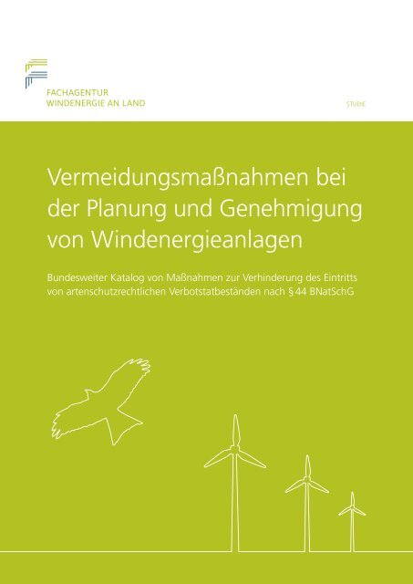Vermeidungsmaßnahmen bei  der Planung und Genehmigung  von Windenergieanlagen