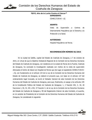 Comisión de los Derechos Humanos del Estado de Coahuila de Zaragoza