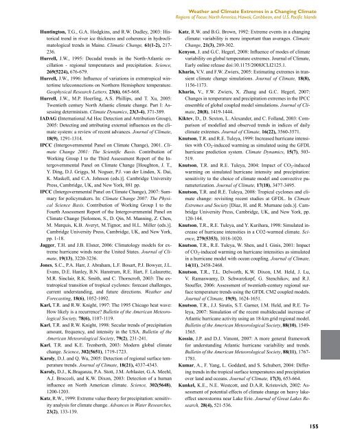 Weather and Climate Extremes in a Changing Climate. Regions of ...