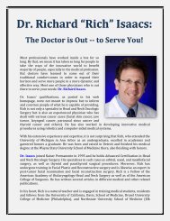 Dr. Richard “Rich” Isaacs: The Doctor is Out -- to Serve You!