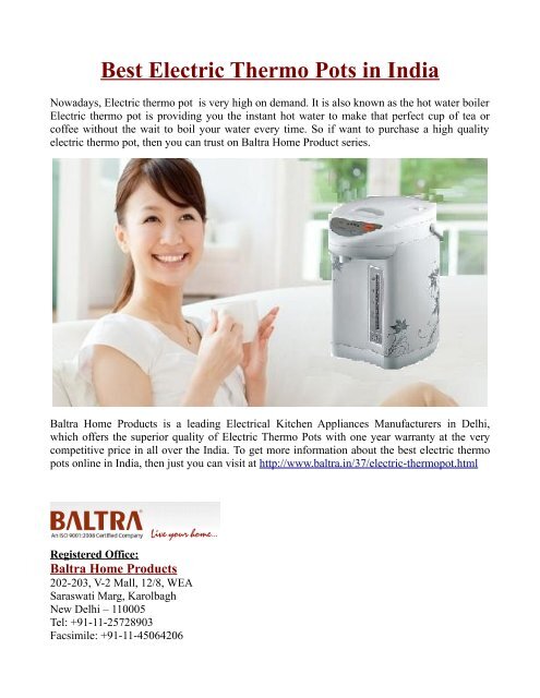 Best electric 2024 thermo pot