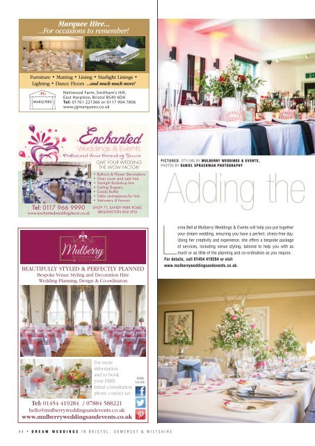 Dream Weddings Magazine - Bristol, Somerset & Wiltshire - iss.32