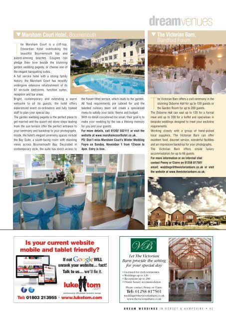 Dream Weddings Magazine - Dorset & Hampshire