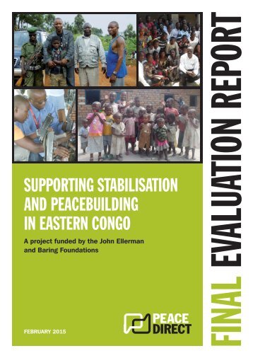 Suppporting stabilisation and peacebuilding in Eastern Congo: Evaluation Report