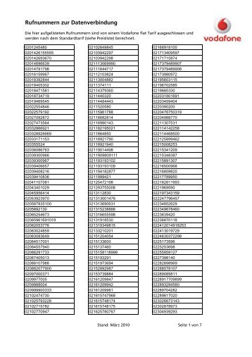 Rufnummern zur Datenverbindung_2010_03