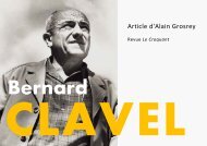 Bernard Clavel, un écrivain à l’écoute des 