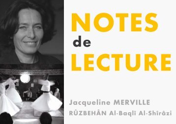 Notes de lecture. Jacqueline Merville et R. Al-Baqlî Al-Shîrâzi